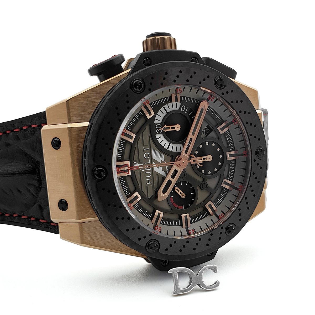 King Power F1 Grey Dial Chronograph in Rose Gold